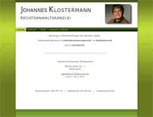 Tablet Screenshot of johannes-klostermann.de